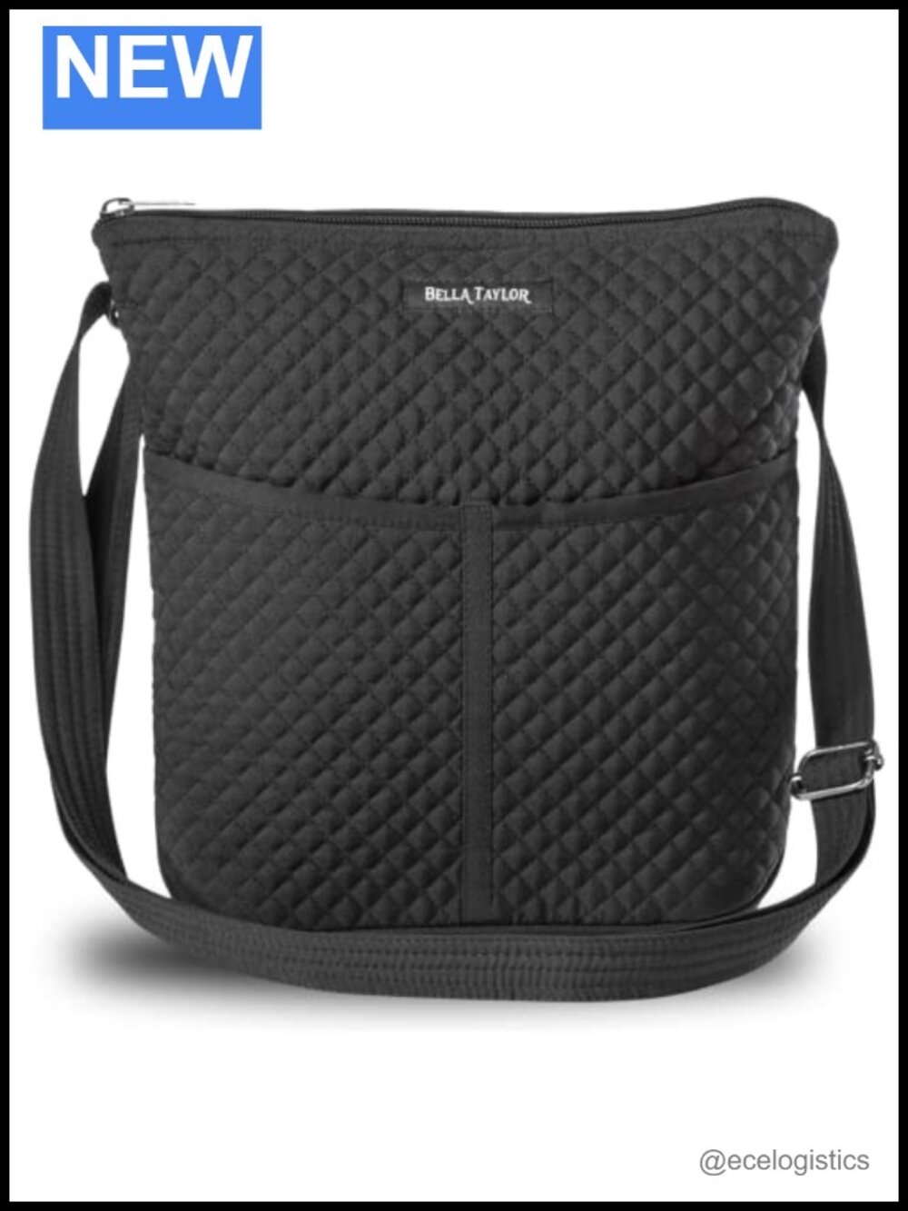 Quilted Microfiber Crossbody Handbag with Adjustable Strap for Women